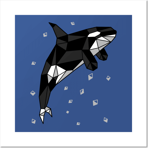 Killer whale polygon Wall Art by albertocubatas